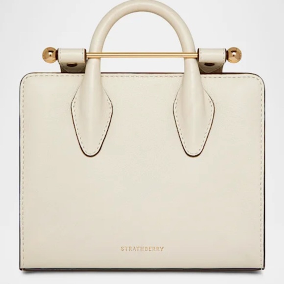 Strathberry Mini Tote – Beige with Gold Hardware - Picture 1 of 9